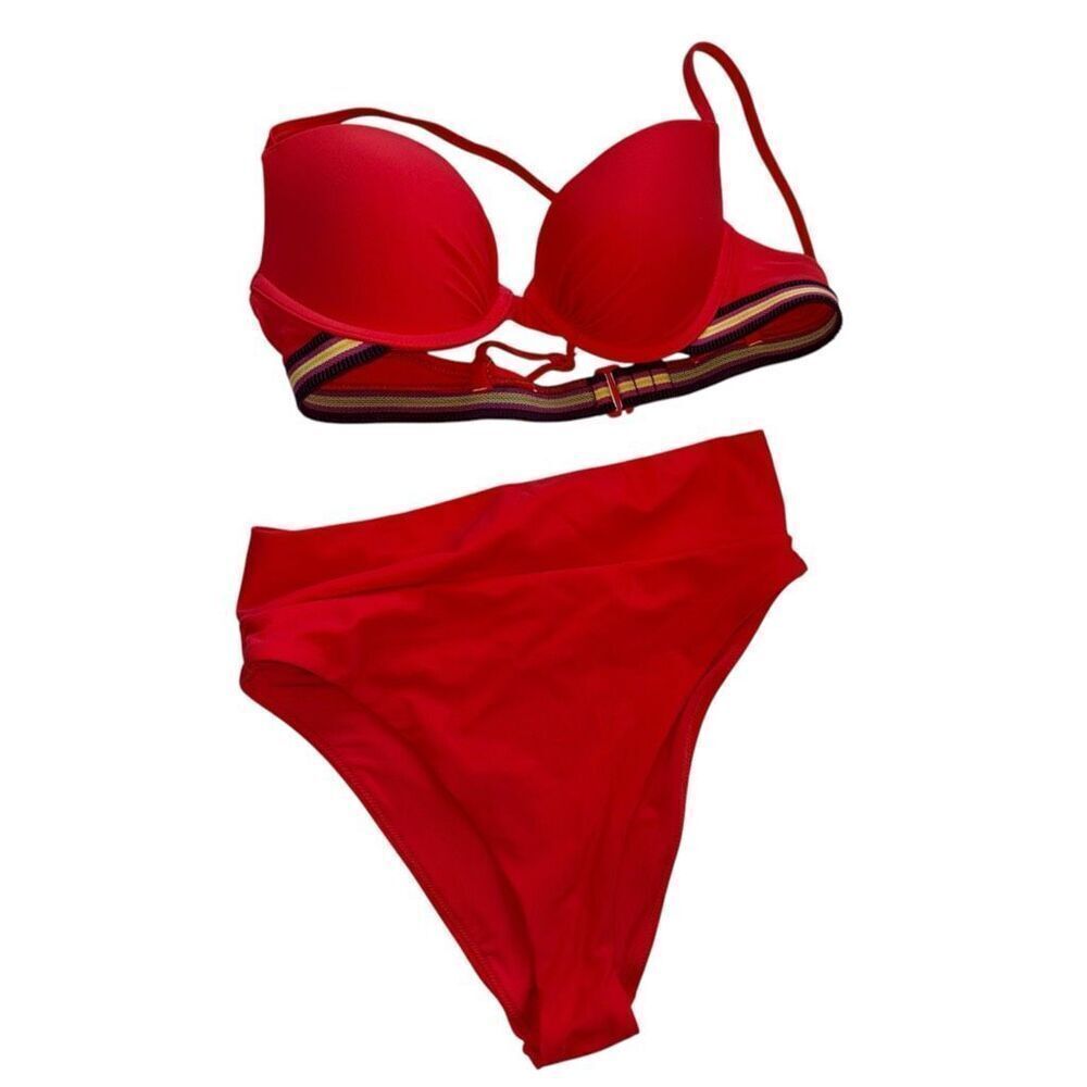Aerie - 34b Perkier Push Up NWT Convertible Underwire Bikini Top High Waist Bott